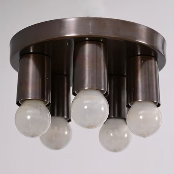 5 Light Handmade Vintage Ceiling Mid Century