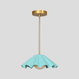 Semi Flush mount Brass Blue Minimalist Modern