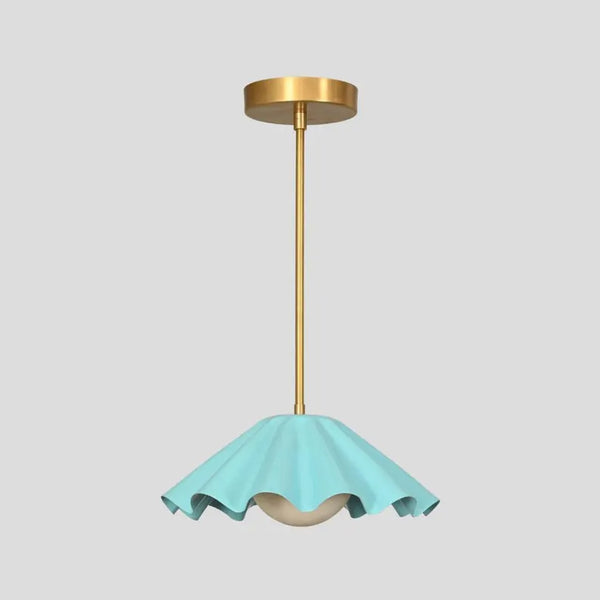 Semi Flush mount Brass Blue Minimalist Modern