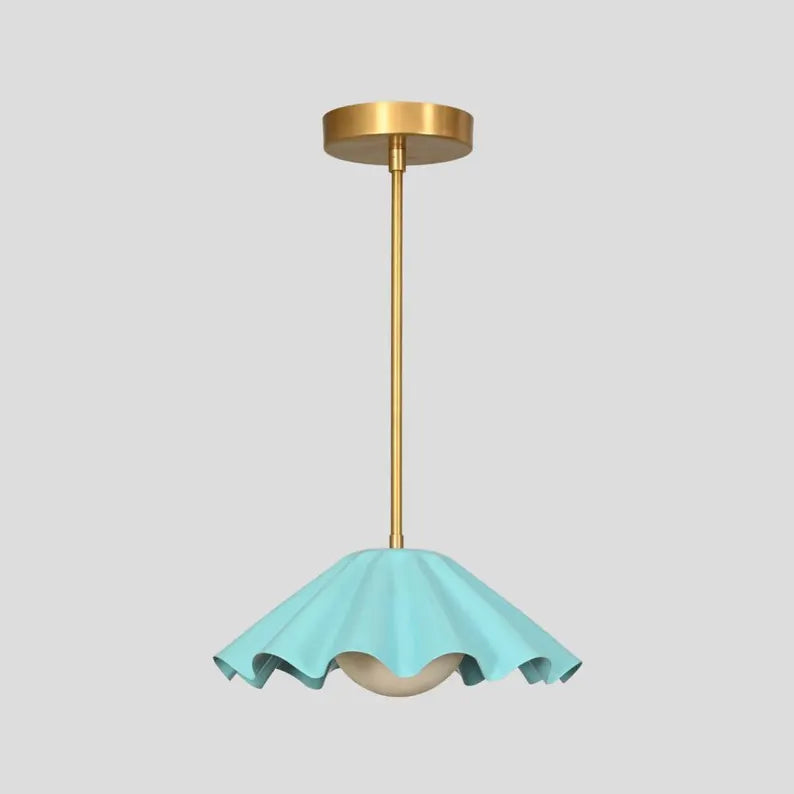 Semi Flush mount Brass Blue Minimalist Modern