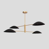 4 Light Linear Modern Pendant Light Antique Brass