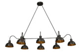 8 Light Modern Raw Brass Dining chandelier light