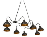 8 Light Modern Raw Brass Dining chandelier light