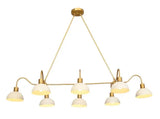 8 Light Modern Raw Brass Dining chandelier light