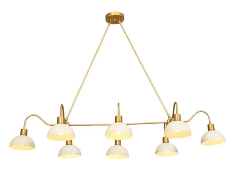 8 Light Modern Raw Brass Dining chandelier light