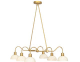 6 Light Modern Raw Brass dining chandelier light