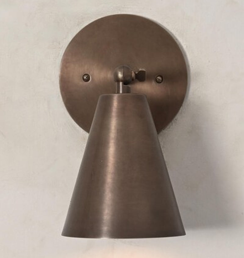 1 Light Cone Handmade Vintage Wall Mid Century