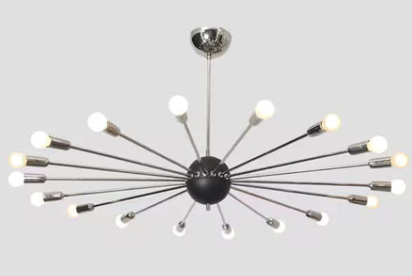 18 Light Mid Century Brass Sputnik chandelier