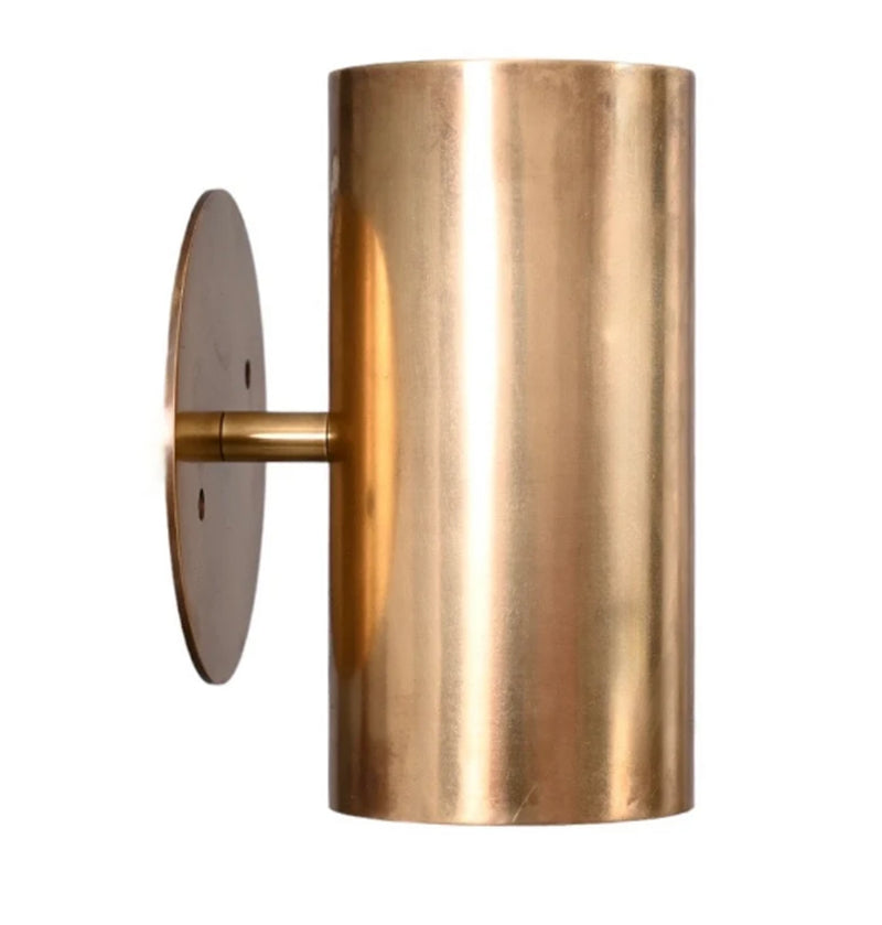 2 Light Short Wall Mid Century Modern Raw Brass