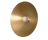 1 light Wall Perforated Light Modern Raw Brass Sputnik