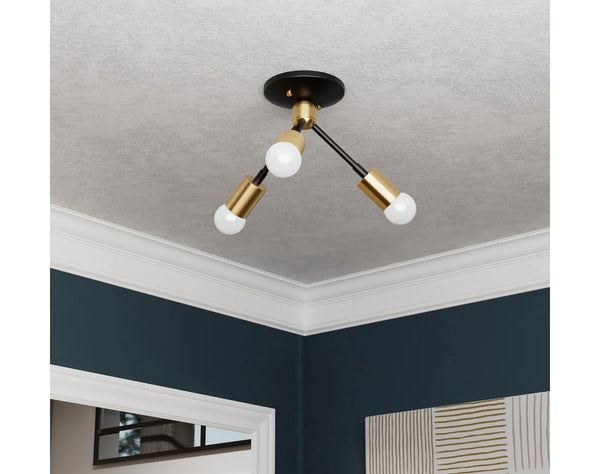 Three Light Semi Flush Fixture