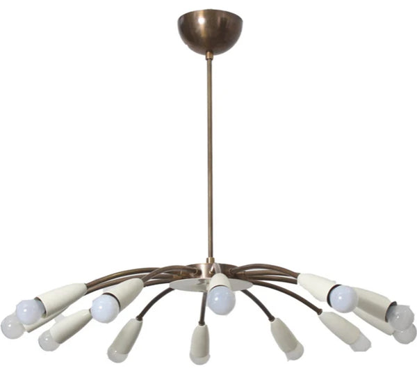 12 Light Curved Modern Brass Sputnik chandelier light