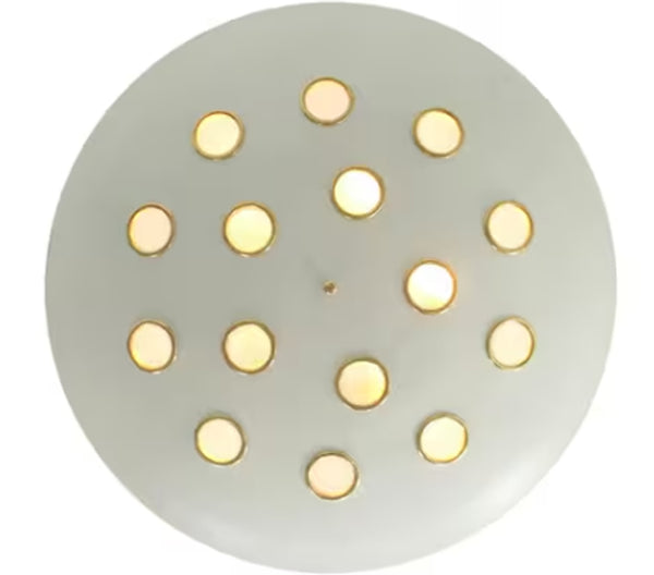 6 Light Indented Brass Circles Ceiling Flushmount light