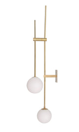 2 Light globe Wall Modern Raw Brass Sputnik