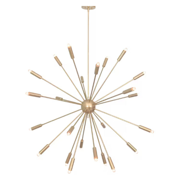 24 Light Mid Century Brass Sputnik stilnovo chandelier