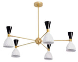 5 Light Modern Raw Brass chandelier light Fixture