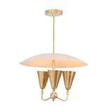 3 Light Dome Mid Century Brass Sputnik chandelier