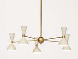 5 Light Modern Raw Brass chandelier light Fixture