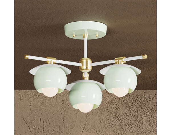 Three Light Semi Flush Fixture