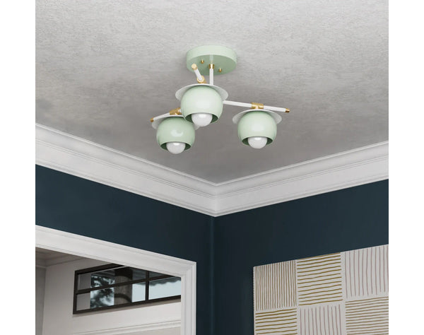 Three Light Semi Flush Fixture