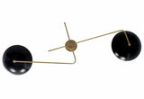 2 Armed Wall Light Modern Brushed Brass Sputnik