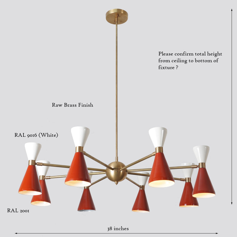 8 Arm Large Sputnik Chandelier