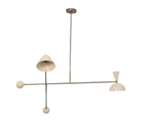 2 Light Contrerball Modern Contemporary Brass