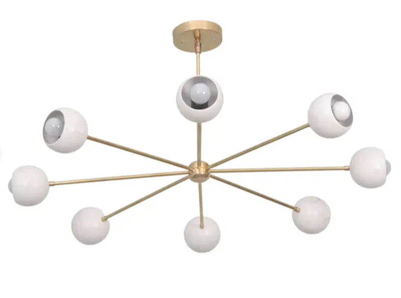 8 Light Modern Raw Brass chandelier light Fixture