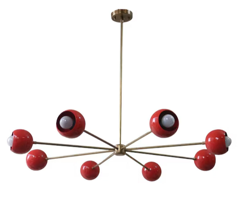 8 Light Modern Raw Brass chandelier light Fixture