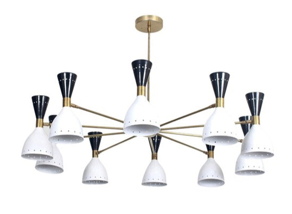 10 Light Modern Raw Brass chandelier light Fixture