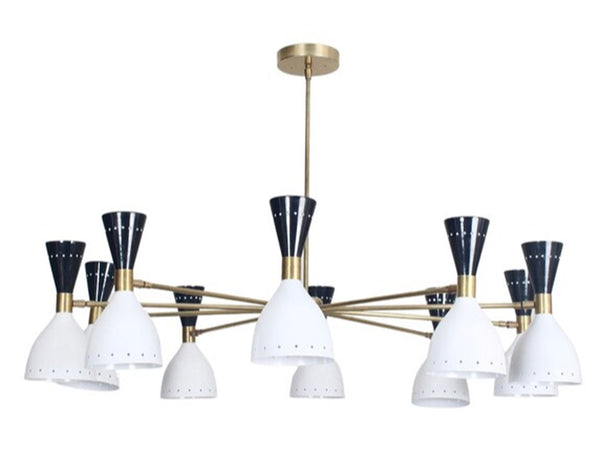 10 Light Modern Raw Brass chandelier light Fixture