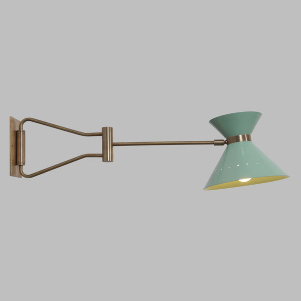 Stilnovo Articulated Brass swing Arm Wall Lamp