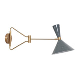 Nonna Adjustable Swing Arm Brass Wall Light