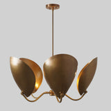 5 Curved Disk Shade Chandelier