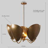 5 Curved Disk Shade Chandelier