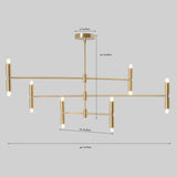 12 Arm Large Sputnik Linear Chandelier