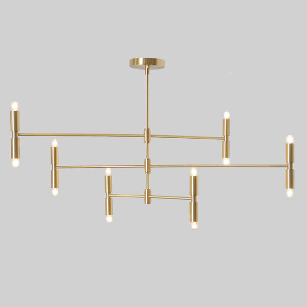 12 Arm Large Sputnik Linear Chandelier