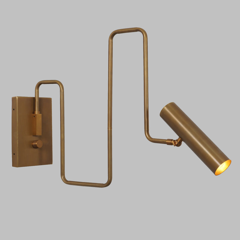 Pivot Single Wall Lamp With Articulated Brass Arm