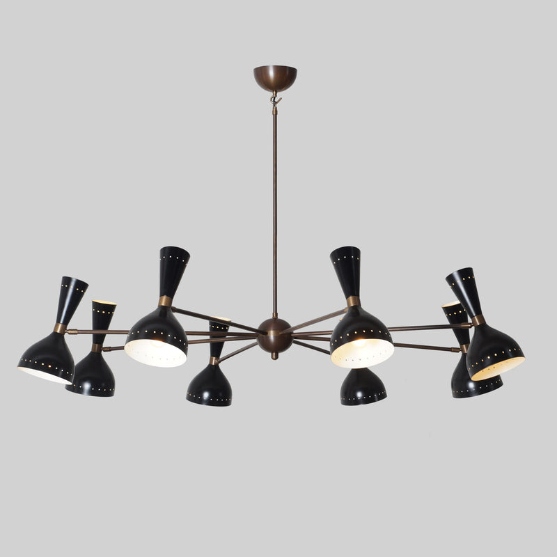 Diabolo 8 Arm Chandelier In Style Of Stilnovo