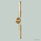 Brass Double Shade Counterbalance Wall Sconce