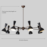 Diabolo 8 Arm Chandelier In Style Of Stilnovo