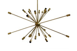 Mid Century Style 24 Arms Brass Sputnik Chandelier Light Fixture stilvono style