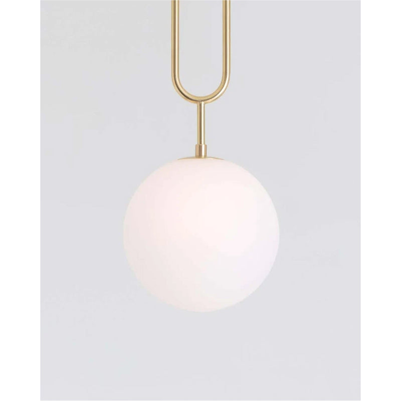 Modern Single Globe Brass Ceiling Pendant Lighting Fixture