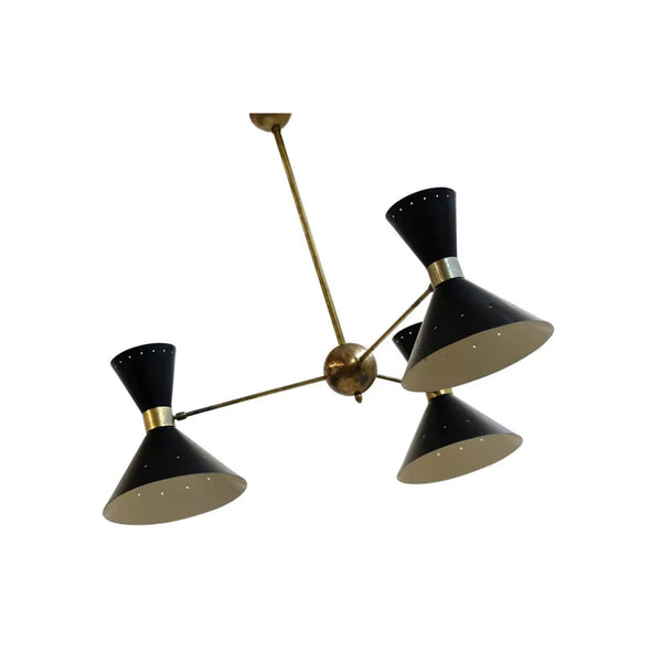 Stilnovo Style Modern Brass 6 Lights Sputnik Chandelier Lighting Fixture