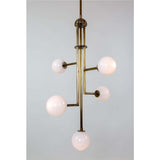 Modern Brass 5 Arm Lights Globe Branch Brass Chandelier