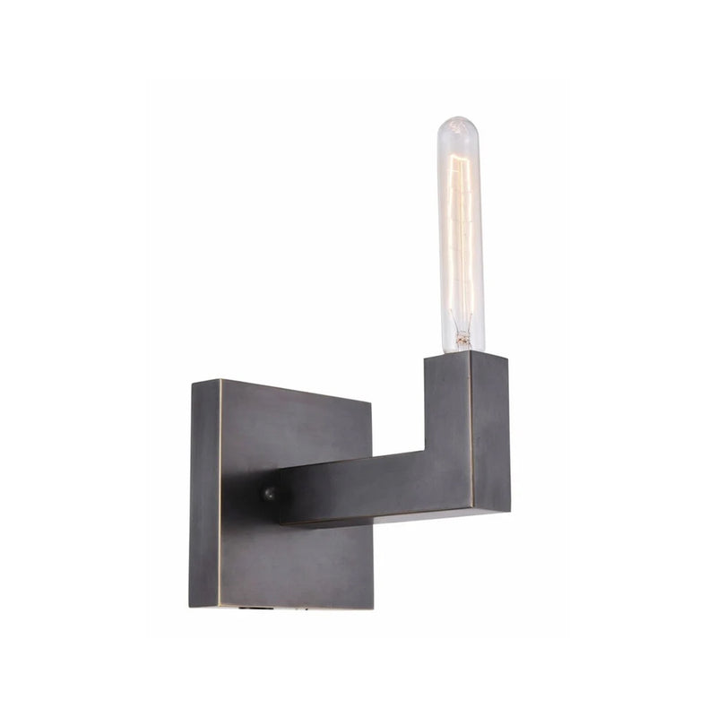 Modern Brass 1 Light Bulb Wall Sconce Beside Wall Sconce