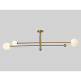 Modern 3 Globe Linear Sputnik Chandelier