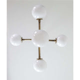 Modern Brass 5 Arm Lights Globe Branch Brass Chandelier