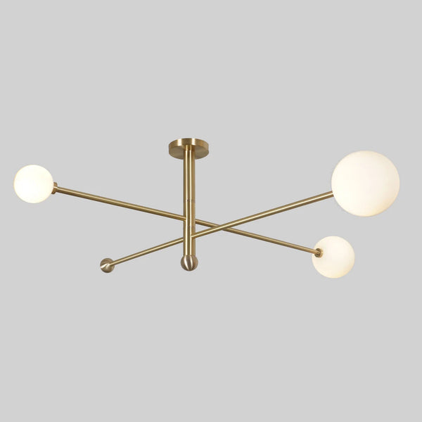 Modern 3 Globe Linear Sputnik Chandelier