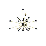 Stilnovo Style Modern Brass 24 Lights Sputnik Chandelier Lighting Fixture